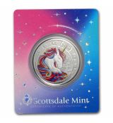 Stříbrná mince Rainbow Magical Unicorn "Blossom" 5 Cedis 1 Oz 2023 Ghana BU