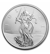 Stříbrná mince Lady Justice 1 Oz Gibraltar  2023 BU