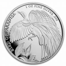 Papua Nová Guinea 1 oz Silver Bird Of Paradise BU 2023