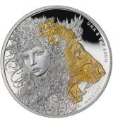 Una a lev (stříbro+zláto) Svatá Helena 1 Oz 2024