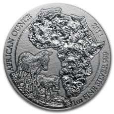 Stříbrná mince 2011 Rwanda African Zebra BU