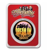 Aerosmith Colorized 50th Dream On v TEP 2023 Niue 1 oz Ag $ 2 BU