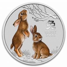 Lunar Rabbit BU (Colorized, SIII) Králík 2023 Austrálie 2 oz
