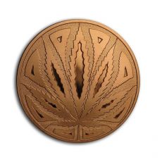 Měděná mince - Cannabis (Velký list) 1 Oz