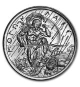 Stříbrná vysoké reliéfní mince - Molon Labe (typ 3) 2 Oz