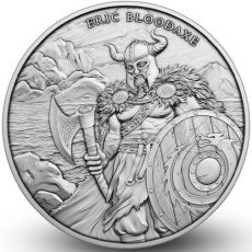 ERIC BLOODAXE Legendární Vojevůdce  1 OZ Stříbrná mince