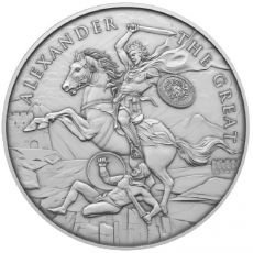 ALEXANDER VELKÝ Legendární vojevůdci 1 Oz Stříbná mince