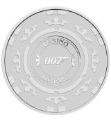 Stříbrná mince James Bond Casino Chip 1 Oz