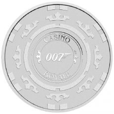 Stříbrná mince James Bond Casino Chip 1 Oz