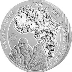 Rwanda Stříbrná mince 1 Oz 2023 MOUNTAIN GORILLA