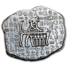 ručně litý stříbrný slitek - Anubis 1 Oz