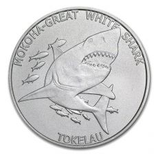 Mokoha Velký bílý žralok 2015 Tokelau 1 oz 5 $ BU