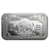 Stříbrný slitek - 1901 $ 10 Bison 1 Oz