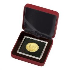 NOBILE pouzdro na mince na 1 kapsli QUADRUM, červené 50x50 mm
