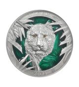 Stříbrná mince MAJESTICAL TIGER of Wildlife  3 Oz 5 $ Barbados 2021 barevná