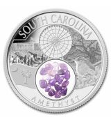 Stříbrné poklady amerického ametystu v Jižní Karolíně 1 Oz 2023 Native mint