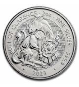 Silver Royal Tudor Beasts The Bull of Clarence 2 Oz GB 2023 Býk BU