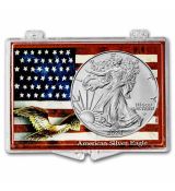 2024 1 oz Silver Eagle – se západkovým zámkem, americkou vlajkou a orlem