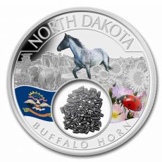 Treasures North Dakota Buffalo Horn (barevná) 1 Oz 2023 Native mint