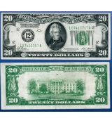 1928 $20 FRN San Fran číselná pečeť, vyměnitelná ve zlatě, vynikající stav+ #13757