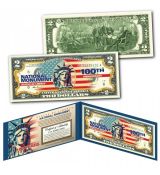 SOCHA SVOBODY Národní památník 100. VÝROČÍ 1924-2024 Originální oficiální zákonné platidlo 2 USD