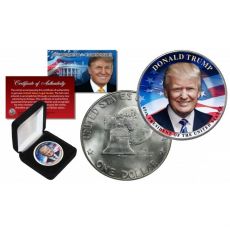 DONALD TRUMP 45. prezident 1976 Dvousté výročí IKE Eisenhower Originální dolarová mince s prémiovým displejem