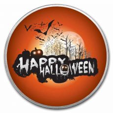 1 oz Stříbrná kolorovaná mince – (Happy Halloween)